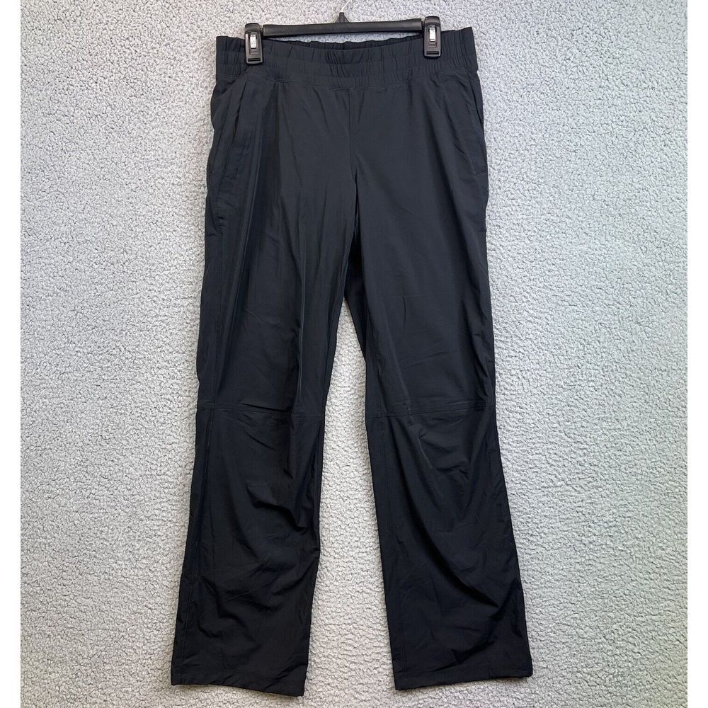 LULULEMON Men's Athletic Lined BlackTrack Drawstring Nylon Pants w Pockets Sz‎ 8